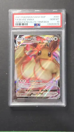 PSA 10 Eevee Vmax SWSH087 Black Star Promo Pokemon 2021 - Image 1