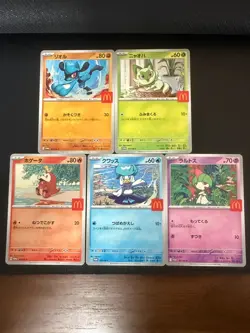Pokemon Card McDonald's Promo 2025 Japanese Set of 5 NM without pikachu - Image 1