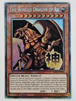 YuGiOh Rarity V 5 RA05-EN130 The Winged Dragon of Ra Starlight Rare - Image 1