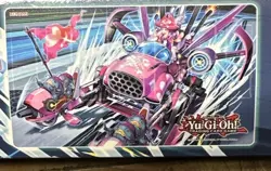 New In Box Gold Pride Chariot Carrie Yu-Gi-Oh! Rubber Game Mat Playmat 24” x 14” - Image 1