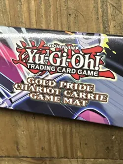 New In Box Gold Pride Chariot Carrie Yu-Gi-Oh! Rubber Game Mat Playmat 24” x 14” - Image 2