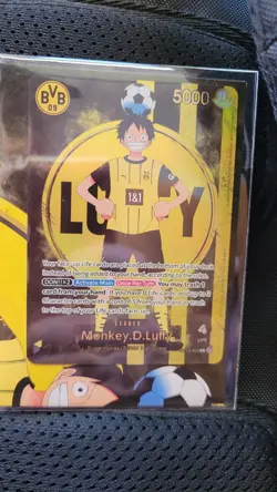 Monkey D Luffy Ruf ST13-003 BVB Borussia Dortmund ONE PIECE Ruffy Promokarte NEU - Image 1