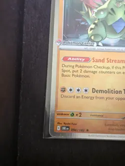 Team Rockets Tyranitar 096/182 Sealed Destined Rivals Pokemon Center Stamp Promo - Image 5