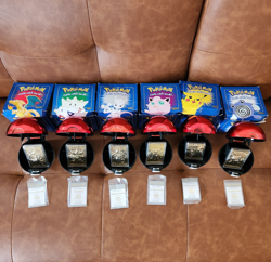 1999 Pokemon Burger King 23K Gold Plated Trading Cards Full Set + Sealed Pikachu - Image 2