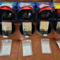 1999 Pokemon Burger King 23K Gold Plated Trading Cards Full Set + Sealed Pikachu - Image 5