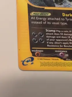 Tyranitar - 66/165 - Pokemon Expedition Non Holo Rare Card MP - Image 3