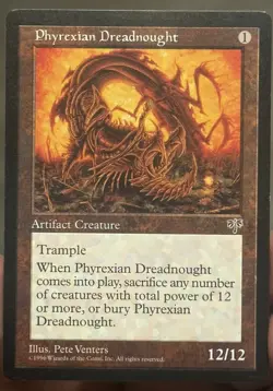 Phyrexian Dreadnought Mirage MTG Card Reserved List Magic the Gathering LP - Image 1