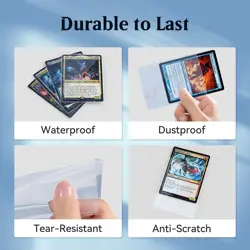 SEFOWG 1000 PCS Perfect Fit Inner Card Sleeves Clear Polypropylene PP - Image 5