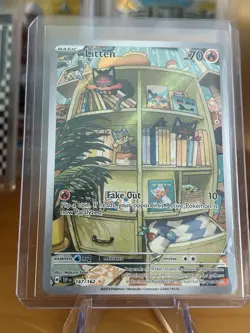 Pokemon TCG Litten Full Art Holo Card 167/162 NM/M Condition - Image 1