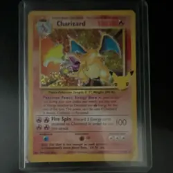 Pokemon TCG Base Set Charizard 4/102 Holo Rare Full Art English 2021 Card - Image 3