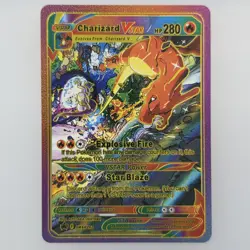Pokemon Charizard VSTAR 280hp Rainbow Foil Fan Art Collector Card TCG - Image 1