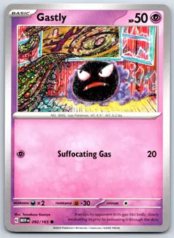 Gastly - Scarlet Violet 151 092/165 Tomokazu Komiya Pokemon Card NM - Image 1