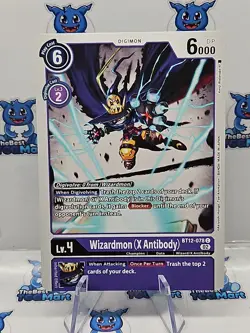 Digimon Card Game Wizardmon (X Antibody) BT12-078 C NM - Image 1