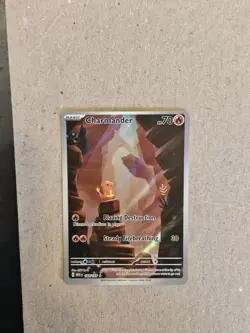 Pokemon TCG Charmander 168/165 Scarlet Violet 151 Illustration Rare Card - Image 1