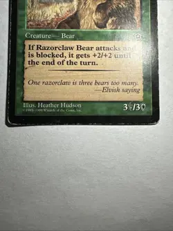 Razorclaw Bear MTG Magic The Gathering Portal Second Age Rare HP - Image 3