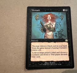 Unmask - Mercadian Masques - MTG - Magic the Gathering - Signed by RK Post - Image 2