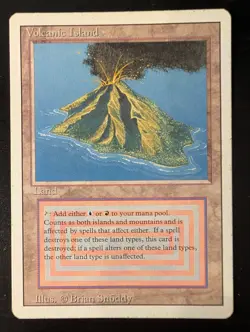 MTG Volcanic Island Revised Edition Moderately Played - Image 1