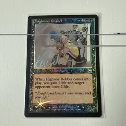 1x Signed Foil Highway Robber Mercadian Masques LP/NM FREE SHIPPING - Image 1