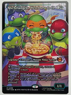 Magic: The Gathering TMT MF 0288 Michelangelo, Weirdness to 11 (Showcase) Foil - Image 1