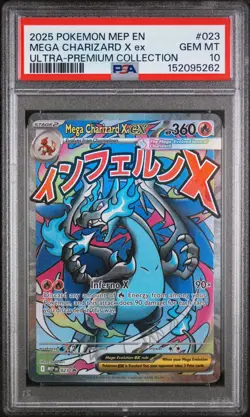 Mega Charizard X ex 023 Me: Mega Evolution Promo Holo PSA 10 Pokemon TCG Gem - Image 1