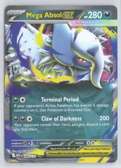 Mega Absol ex 086/132 Double Rare Mega Evolution Pokemon Near Mint - Image 1