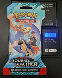 1x*HEAVY 31.72g*NEW SEALED*Pokemon TCG: Journey Together Sleeved Booster Pack - Image 1