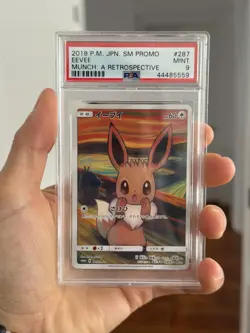 287/SM-P PSA 9 Eevee Pokemon 2018 Munch: A Retrospective Promo Japanese - Image 1