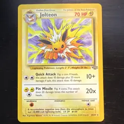 Pokemon TCG Jolteon 20/64 Jungle Rare Regular English Stage 1 70 HP - Image 1