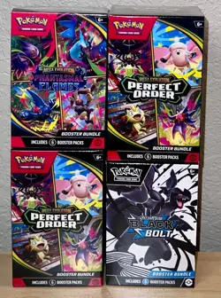 Pokemon Booster Bundle Lot Black Bolt, Phantasmal Flames, Perfect Order x2 - Image 5