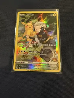 POKEMON PIKACHU TRAINER GALLERY TG05/TG30 SWSH LOST ORIGIN HOLO NM - Image 1
