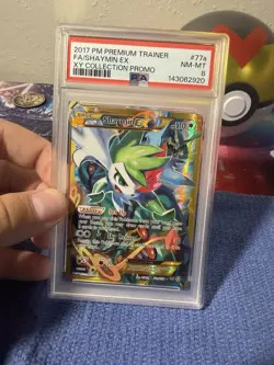 Pokemon Shaymin EX Promo Alternate Art Holo 077A/108 PSA 8 110 HP Basic EN - Image 1