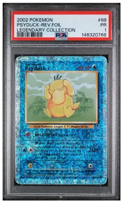 2002 POKEMON Legendary Collection #88 PSYDUCK Reverse Holo PSA 1 Poor graded - Image 1