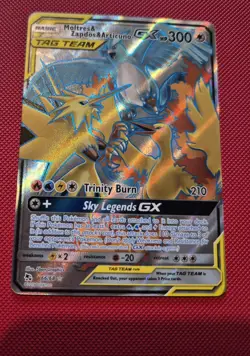 Moltres Zapdos Articuno GX Tag Team Pokemon TCG Hidden Fates Full Art 66/68 NM - Image 1