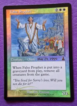 MTG False Prophet Pre-release Promo 29 May 1999 Foil NM - Image 1