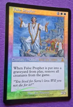 MTG False Prophet Pre-release Promo 29 May 1999 Foil NM - Image 3