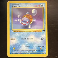 Pokemon TCG Squirtle 68/82 Team Rocket Common Regular English 50 HP - Image 1