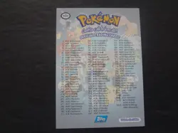 1999 Topps Pokemon Series 1 TV Animation Checklist Blue Logo NNO - Image 2