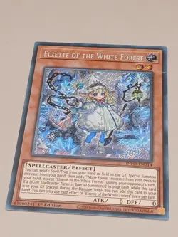 YUGIOH! Elzette of the White Forest INFO-EN014 Secret Rare 1st Edition NM - Image 1