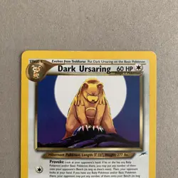Pokemon TCG Dark Ursaring Neo Destiny 21/105 Regular Rare LP - Image 2