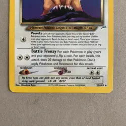 Pokemon TCG Dark Ursaring Neo Destiny 21/105 Regular Rare LP - Image 3