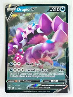 Drapion V 106/185 Ultra Rare Vivid Voltage Pokemon TCG Pack Fresh - Near Mint NM - Image 1