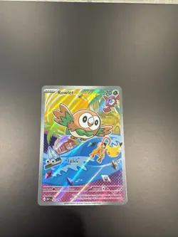 Pokemon Rowlet ME Mega Evolution Promo 043 Basic 70 HP 20 Full Art Holo 2022 - Image 1