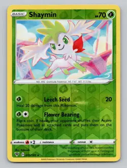 Reverse Holo Holo Shaymin 015/185 Rare Vivid Voltage Pokemon - Image 1