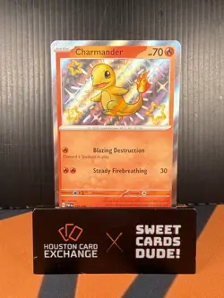 Charmander 109/091 Shiny Rare Paldean Fates Pokemon Near Mint - Image 1