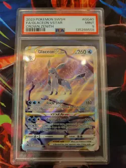Pokemon Glaceon VSTAR Full Art Ultra Rare Holo GG40/GG70 Crown Zenith PSA 9 - Image 1