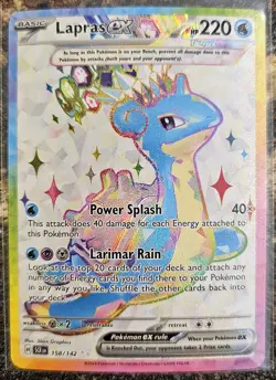 Pokemon 2024 Stellar Crown Lapras Ex 158 NM or better - Image 1