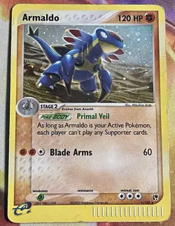 Pokemon TCG: Armaldo Holo (Swirl) Ex Sandstorm E-Reader 1/100 - Image 1