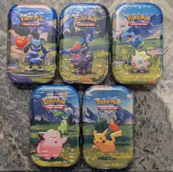 Pokemon TCG Ascended Heroes Full Set of 5 SEALED Mini Tins - Image 2
