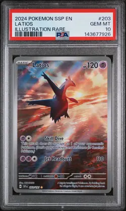 2024 Pokemon SSP EN-Surging Sparks Latios Illustration Rare PSA 10 - Image 1
