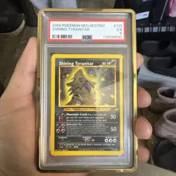 Pokemon TCG Shining Tyranitar Neo Destiny PSA 5 Guard Included - Image 1